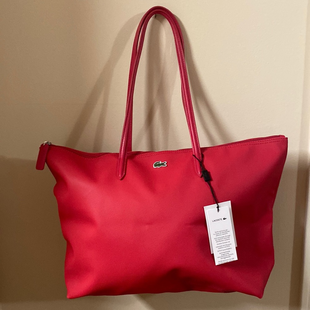 Pink Lacoste Women's L.12.12 Concept Zip Tote Bag